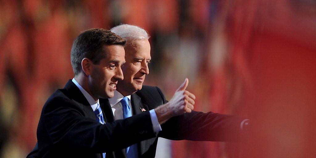 Trauer im Hause Biden: Vater Joe und Sohn Beau bei einem gemeinsamen Auftritt 2008 (Archiv)