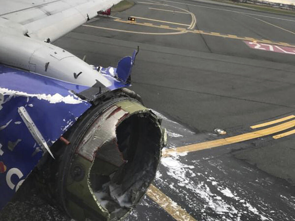 Das Triebwerk der Boeing-737-Maschine von Southwest Airlines war Mitten während des Flugs geborsten.