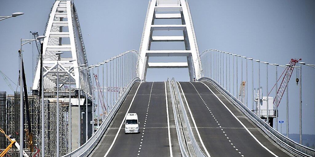 Die Brücke, welche die Krim mit der gegenüberliegenden südrussischen Halbinsel Taman verbindet, ist nun die längste Brücke Europas.