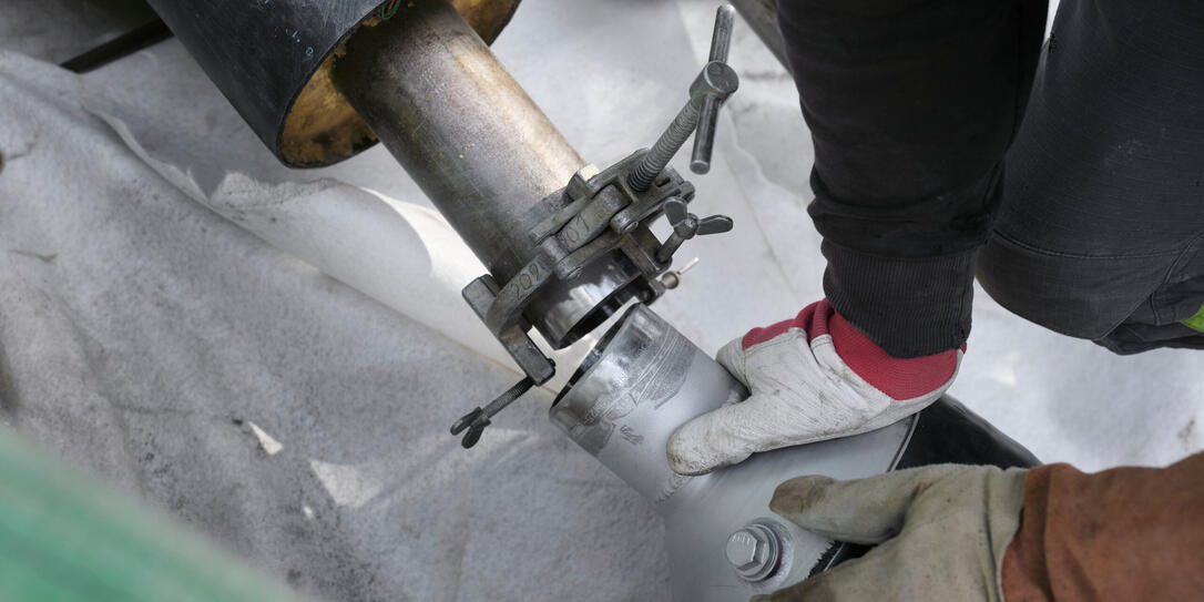 Installation der Fernwärme auf Schloss Vaduz