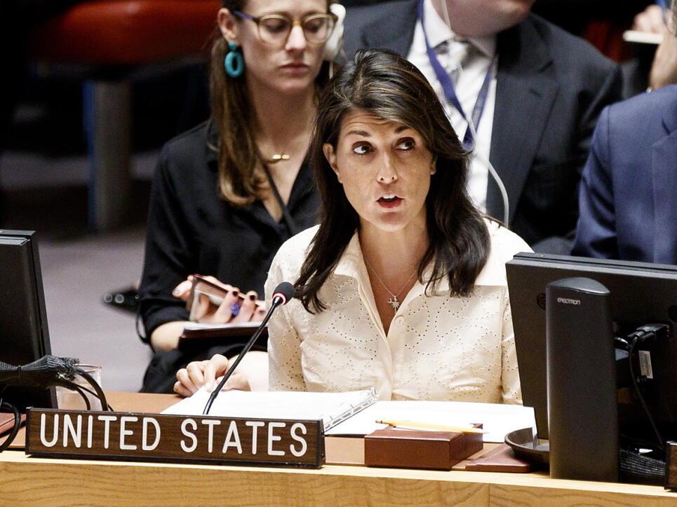 Die US-Botschafterin bei den Vereinten Nationen, Nikki Haley, sieht Russland in Syrien in der Pflicht. (Archivbild)