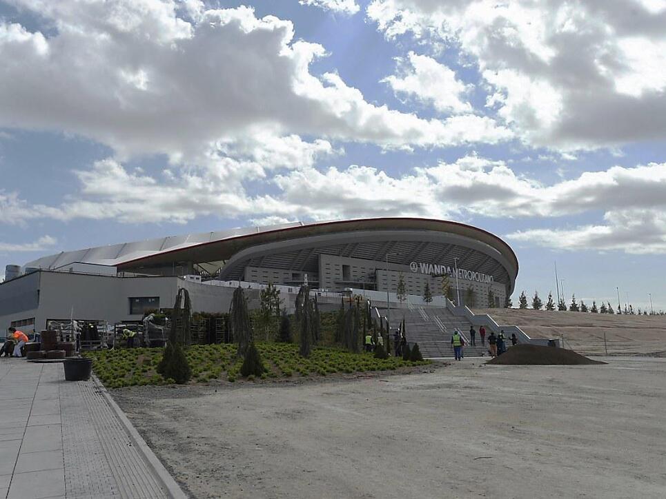Aussenansicht der neuen Heimstätte von Atlético Madrid: das neue Stadion   "Wanda Metropolitano"