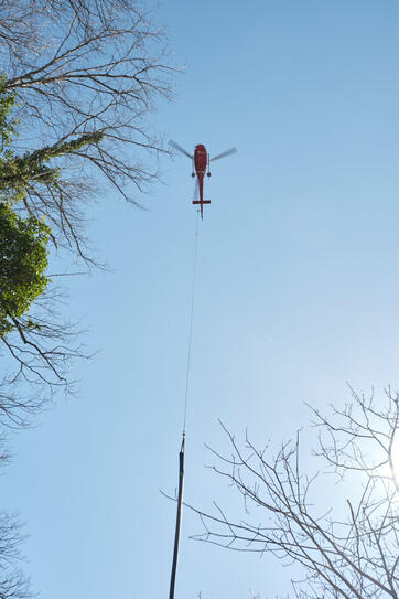 Installation der Fernwärme auf Schloss Vaduz