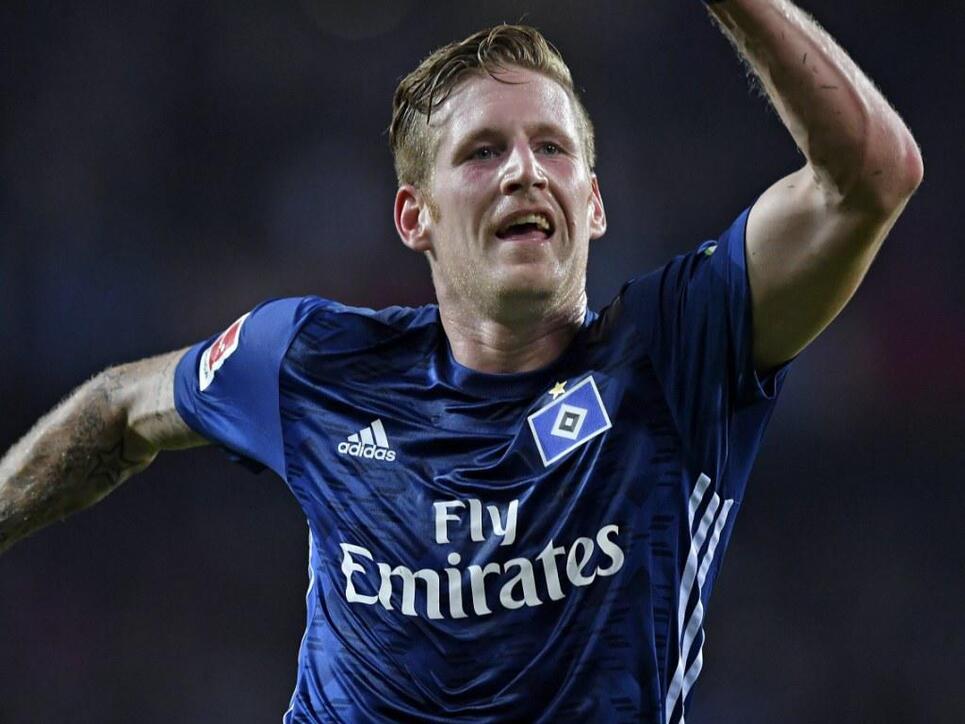 Erlösender Jubel: André Hahn brachte den HSV 1:0 in Führung
