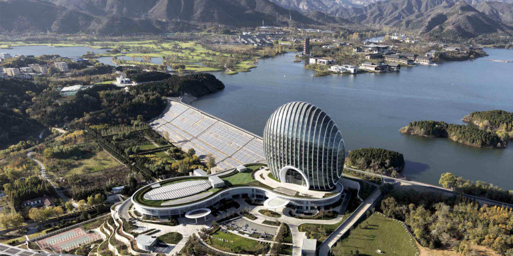Strebt in die Höhe: Kempinski-Hotel am Yanqi-See in China. (Archiv)