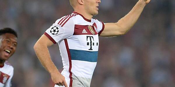 Arjen Robben erzielte zwei Treffer für die Münchner Arjen Robben erzielte zwei Treffer für die Münchner
