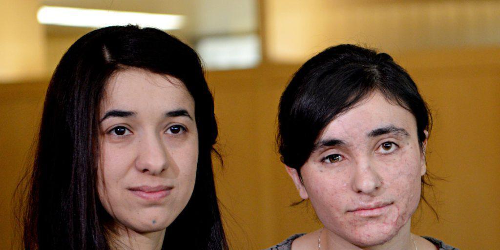 Die geflohenen Jesidinnen Nadia Murad (l.) und Lamia Hadschi Baschar sind die Preisträgerinnen des diesjährigen Sacharow-Preises für Menschenrechte.