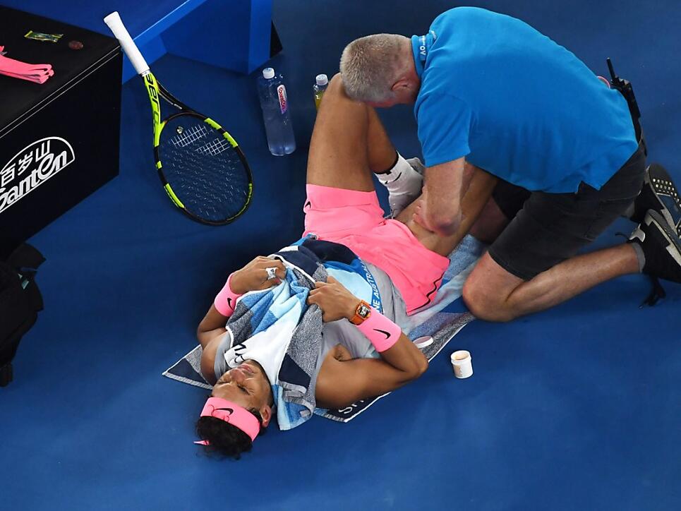 Rafael Nadal wurde am Australian Open in den Viertelfinals von einer Verletzung gestoppt