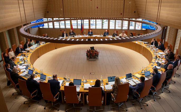 231205 Liechtensteiner Landtag, Dezember 2023, Bild aufgenommen im Landtagsgebäude in Vaduz / Liechtenstein am 05.12.2023