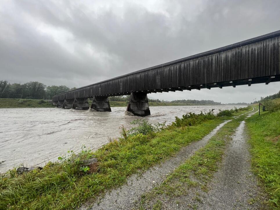 Hochwasser Rhein und Kanal (28.08.2023)
