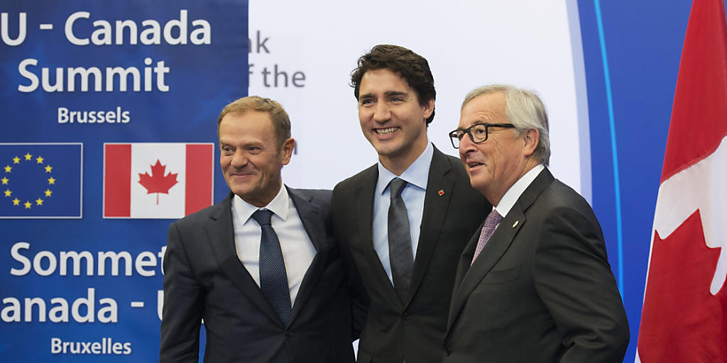 Die EU hat mit Kanada das Freihandelsabkommen CETA unterzeichnet. (Kanada-EU-Summit in Brüssel am Sonntag)