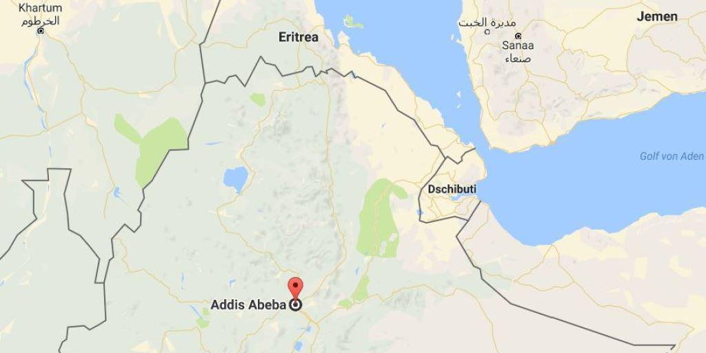 Von Äthiopiens Hauptstadt Addis Abeba führt eine neue Eisenbahnlinie direkt nach Dschibuti. (Bild googlemaps) Von Äthiopiens Hauptstadt Addis Abeba führt eine neue Eisenbahnlinie direkt nach Dschibuti. (Bild googlemaps)