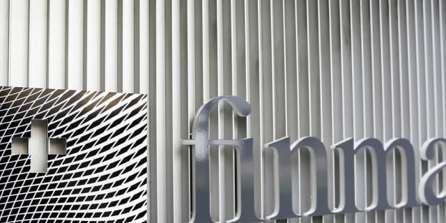 Das Logo der Finanzmarktaufsicht Finma am Sitz in Bern