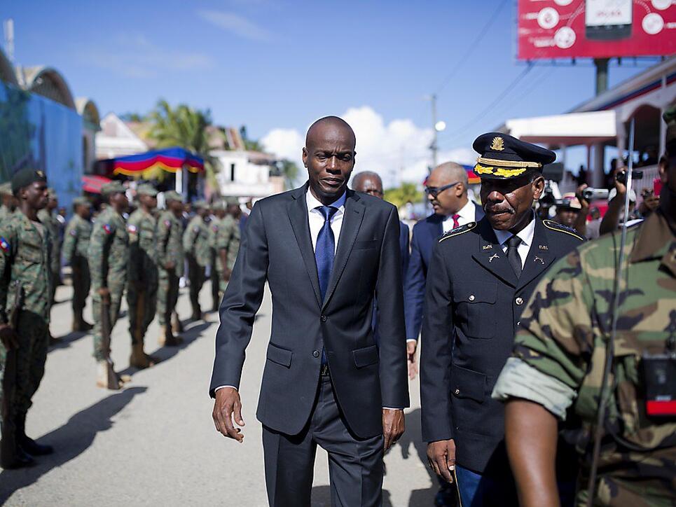 Haitis Präsident Jovenel Moise mobilisierte die Armee am Freitag offiziell und seither gibt es vielerorts Proteste gegen das Wiedererstarken des Militärs.