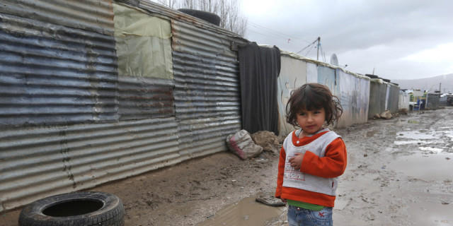 Syrisches Flüchtlingskind in einem Lager in Libanon (Archiv)i
