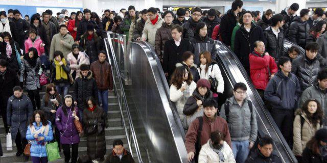 Pendlermassen in Shanghai (Symbolbild)