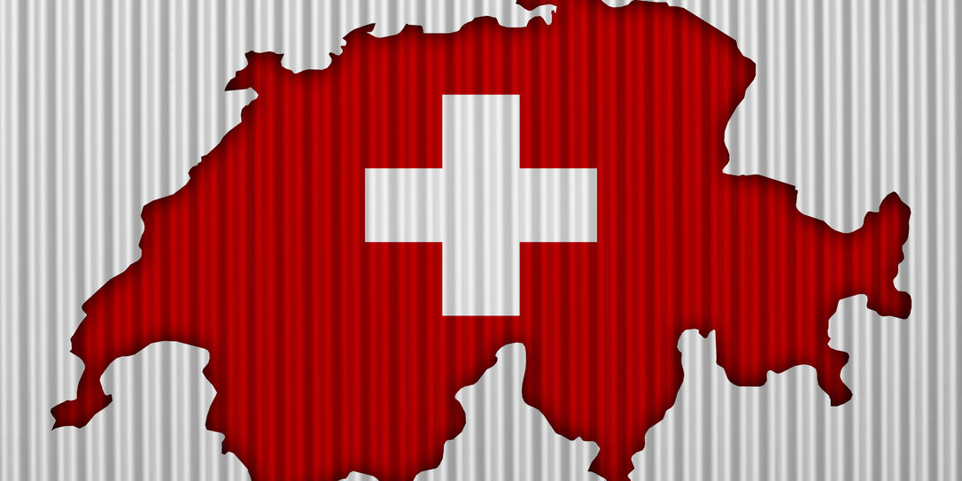 Textured map of Switzerland  in nice colors