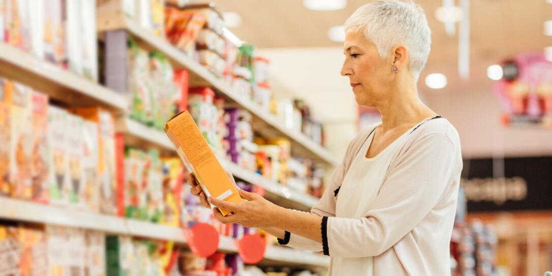 Mature Woman Groceries Shopping.