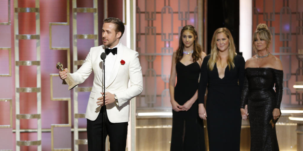 Ryan Gosling holte einen Golden Globe als bester Hauptdarsteller für seine Rolle im Musical "La La Land".